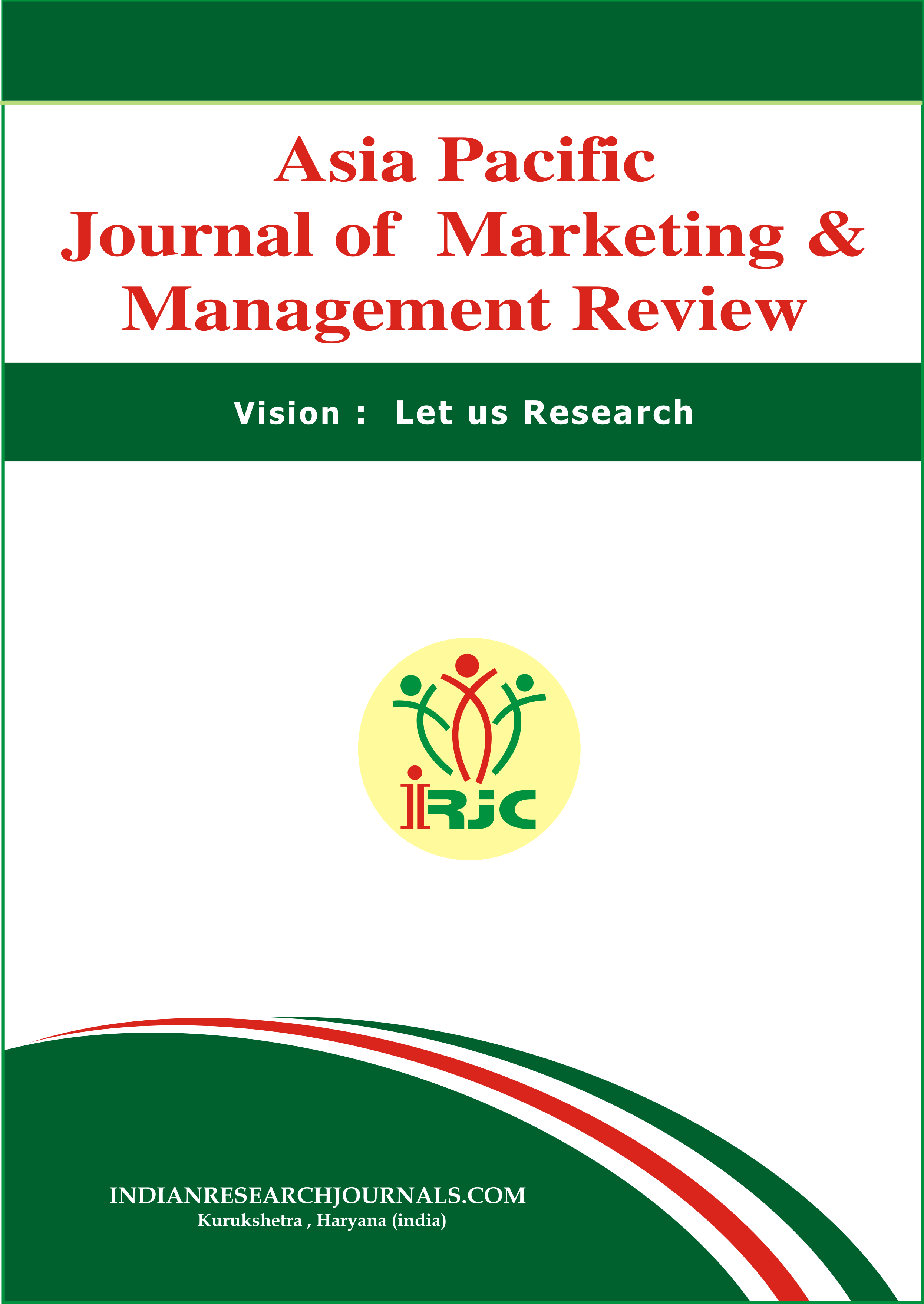 					Visualizza V. 12 N. 07 (2023): ASIA PACIFIC JOURNAL OF MARKETING & MANAGEMENT REVIEW
				