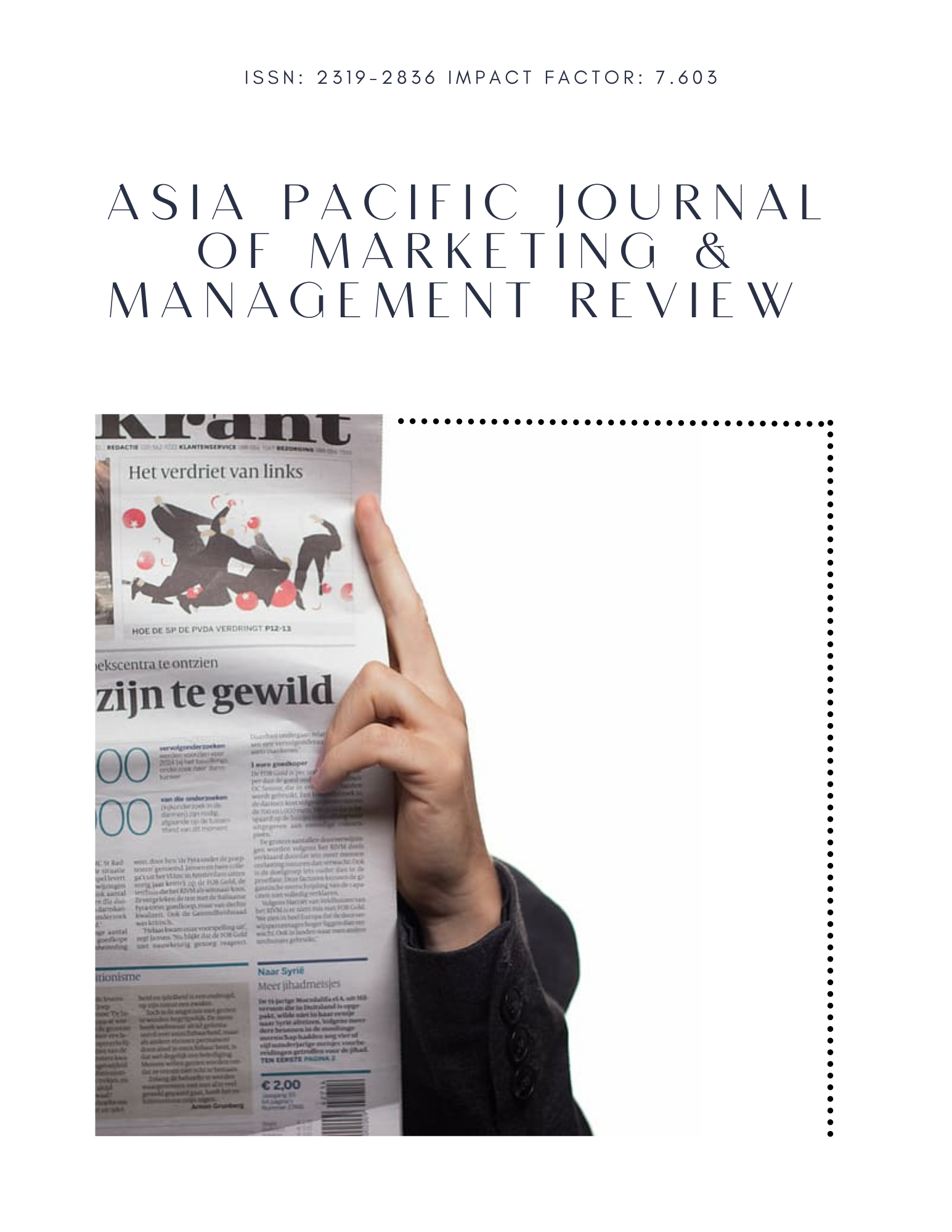 					Visualizza V. 11 N. 03 (2022): ASIA PACIFIC JOURNAL OF MARKETING & MANAGEMENT REVIEW
				